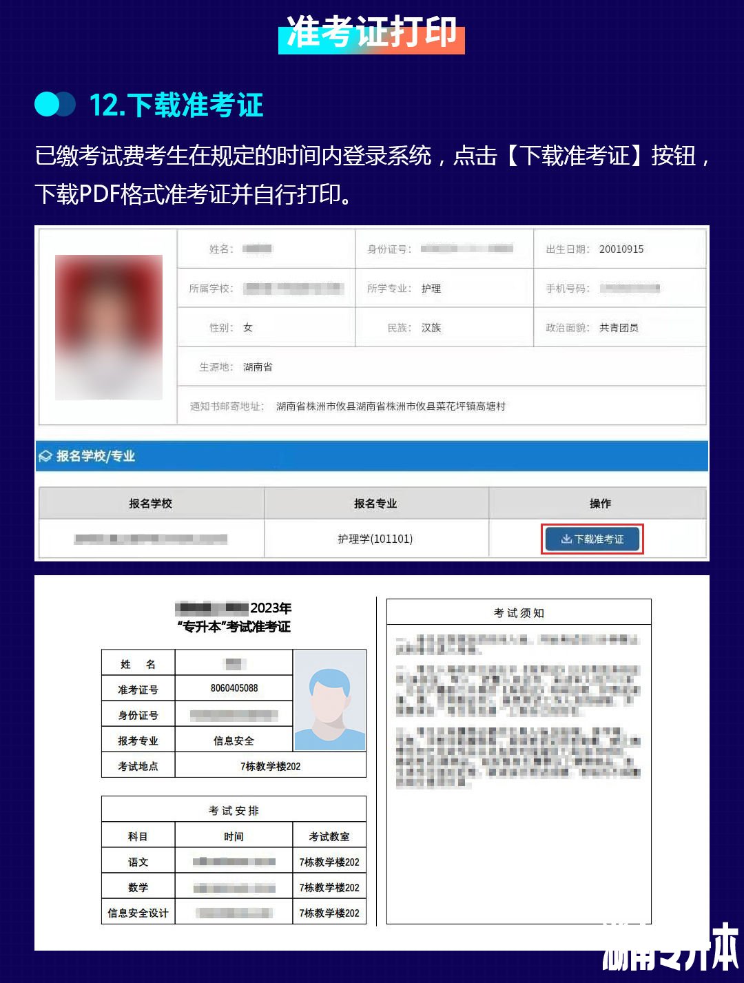 2023年湖南省专升本考试报考系统操作指南