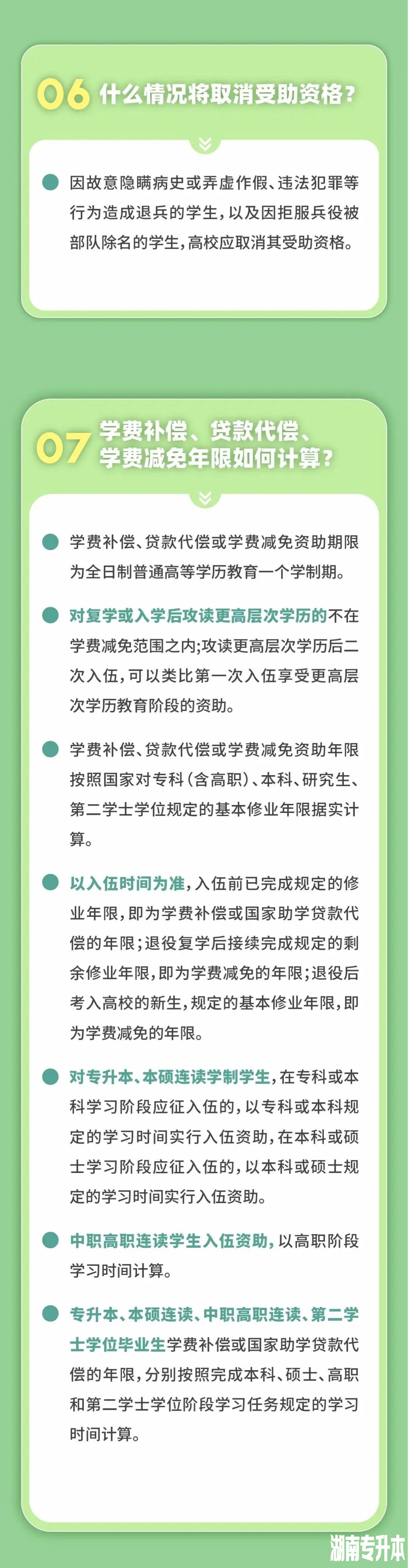 大学士兵除了湖南专升本免试还有学费补偿、代偿，每年最高16000元！