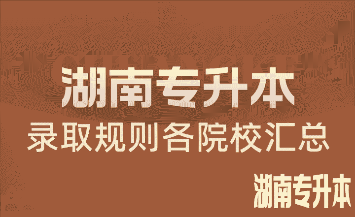 2022年湖南专升本录取规则各院校汇总