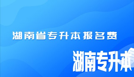 湖南省专升本报名费用