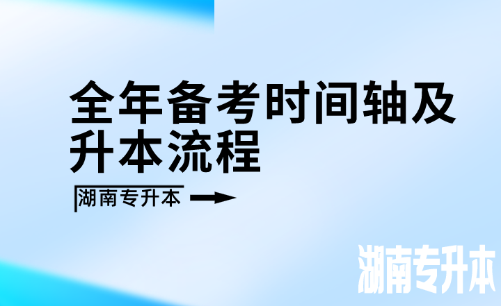 2023年湖南专升本全年备考时间轴及升本流程
