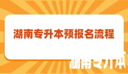 湖南专升本报名流程