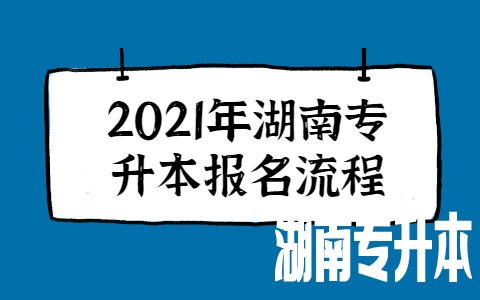 2021年湖南统招专升本报名流程