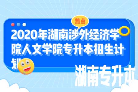湖南涉外经济学院人文学院专升本