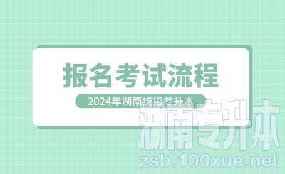 2024年湖南统招专升本报名考试流程